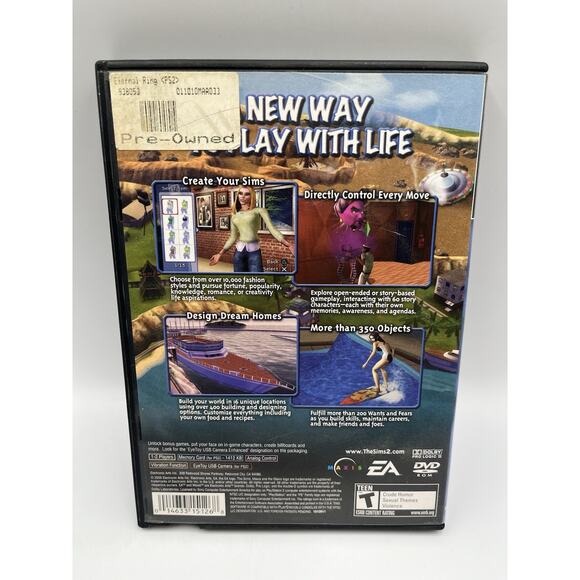 Sims 2 (Sony PlayStation 2, 2005) BLACK LABEL Complete & Tested FREE S/H - Picture 4 of 7